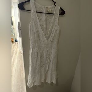 White Cotton Mini Dress